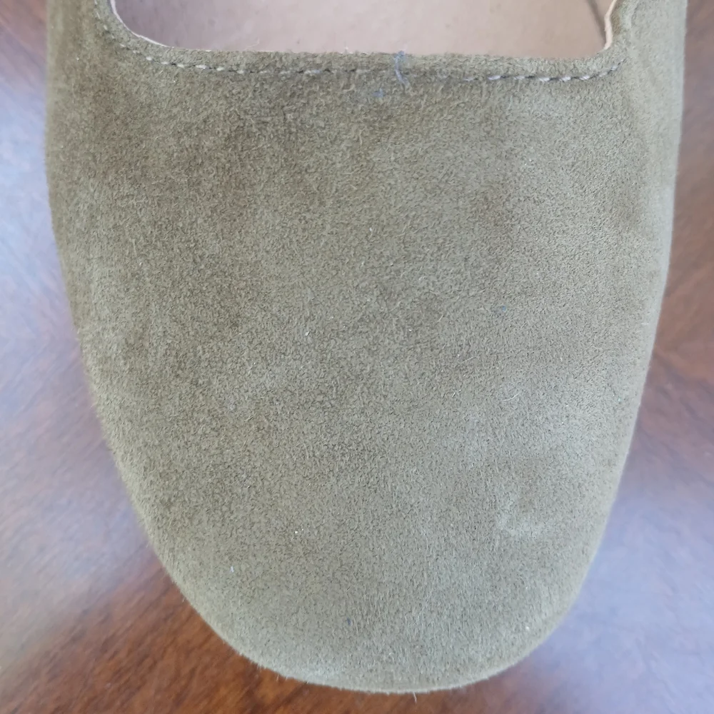 Madewell Olive Suede Mary Jane Flats - Picture 2 of 12